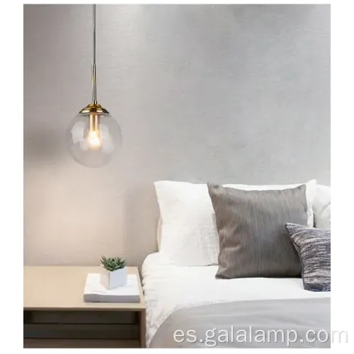 Lámpara de colgante de techo de bola de burbujas de vidrio clásico